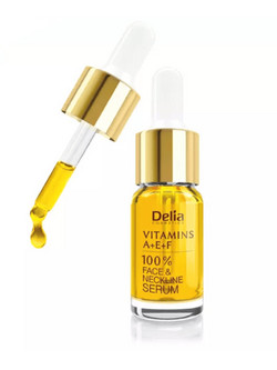 Delia Vitamins A + E + F Αντιγηραντικό Serum Προσώπου με Βιταμίνη C & Βιταμίνη E 10ml