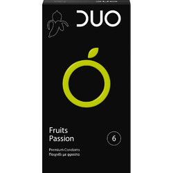 DUO Premium Fruits Passion Προφυλακτικά με Γεύσεις & Λιπαντικό 6τμχ