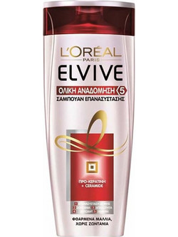 L'Oreal Paris Elvive Ολική Αναδόμηση 5 Σαμπουάν για Επανόρθωση 400ml