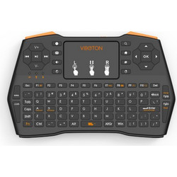Viboton i8 Plus Black Ασύρματο Πληκτρολόγιο με TouchPad