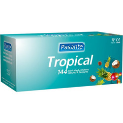 Pasante Tropical Bag Προφυλακτικά με Γεύσεις & Λιπαντικό 144τμχ