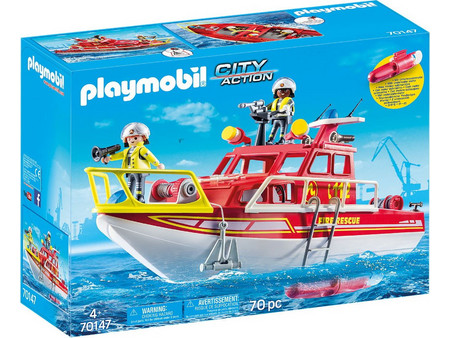 Playmobil City Action Πυροσβεστικό Σκάφος Διάσωσης για 4+ Ετών 70147