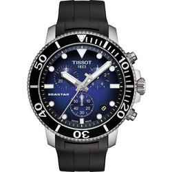 Tissot Seastar 1000 Ανδρικό Ρολόι Χρονογράφος με Μαύρο Καουτσούκ Λουράκι T120.417.17.041.00