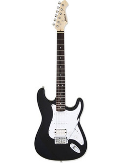 Aria Pro II Stg-004 Ηλεκτρική Κιθάρα ST Style με HSS Μαγνήτες και Ταστιέρα Techwood Black