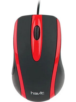 Havit HV-MS753 Ενσύρματο Ποντίκι Black Red