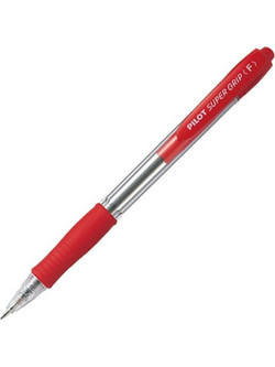 Pilot Super Grip Fine Στυλό Διαρκείας 0.7mm Κόκκινο BPGP-10R-FR