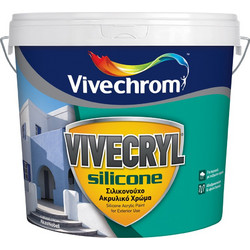 Vivechrom Vivecryl Silicone Οικολογικό Μονωτικό Ακρυλικό Σιλικονούχο Χρώμα Εξωτερικού Χώρου Λευκό 10lt