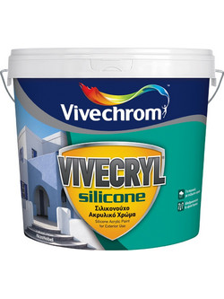 Vivechrom Vivecryl Silicone Οικολογικό Μονωτικό Ακρυλικό Σιλικονούχο Χρώμα Εξωτερικού Χώρου Λευκό 10lt