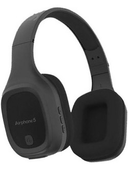SonicGear Airphone 5 Ασύρματα Bluetooth Ακουστικά Over Ear Gun Metal Μαύρα