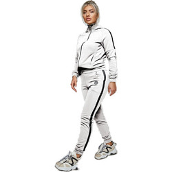 Bodymove Γυναικείο Παντελόνι Φόρμας Fleece με Λάστιχο Εκρού 1246/47-4