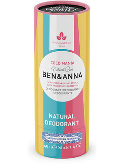 Ben & Anna Coco Mania Φυσικό Ανδρικό Αποσμητικό Stick Χωρίς Αλουμίνιο 40gr