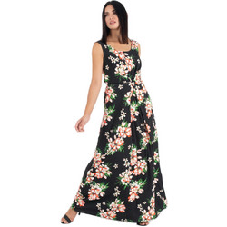 Forel Maxi Φόρεμα για Γάμο / Βάπτιση Floral Μαύρο 545118