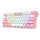 Redragon K617 Fizz Μηχανικό Gaming Πληκτρολόγιο 60% με Custom Red Διακόπτες White Pink