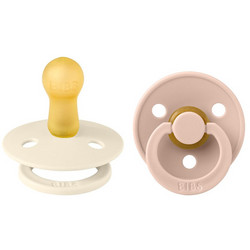 BIBS Colour Πιπίλες Καουτσούκ 6m+ Ivory Blush 2τμχ
