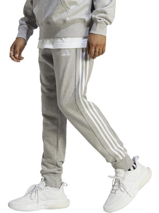 Adidas Essentials French Terry Tapered Cuff Ανδρικό Παντελόνι Φόρμας με Λάστιχο Γκρι IC9407