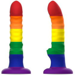 Mythology Colby Pride M Ρεαλιστικό Dildo με Βεντούζα 17cm Πολύχρωμο