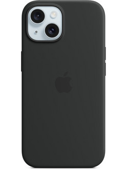 Apple Silicone Case with MagSafe Back Cover Black (iPhone 15 Plus)