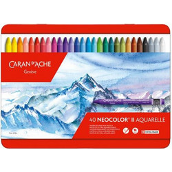 Caran d'Ache Neocolor II Aquarelle Κηρομπογιές Σετ 40τμχ