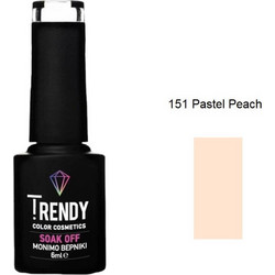 Trendy Soak Off 151 Pastel Peach Ημιμόνιμο Βερνίκι Νυχιών 6ml