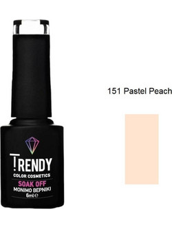 Trendy Soak Off 151 Pastel Peach Ημιμόνιμο Βερνίκι Νυχιών 6ml