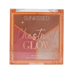 Sunkissed Chestnut Glow Face Trio Bronzer & Highlighter Palette