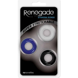 NS Novelties Renegade Stamina Cock Rings Ελαστικό Δαχτυλίδι Πέους Σιλικόνης