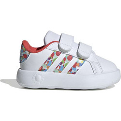 Adidas Grand Court 2.0 Hook Παιδικά Sneakers Λευκά Κόκκινα Πολύχρωμα IG6498