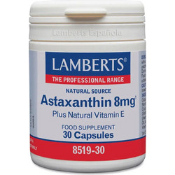 Lamberts Astaxanthin 8mg Plus Natural Vitamin E 30 Κάψουλες