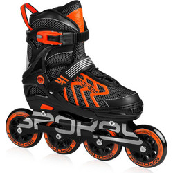 Spokey Khan Inline Αυξομειούμενα Rollers Παιδικά Μαύρα Πορτοκαλί