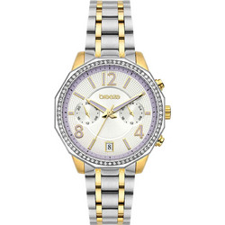 Breeze Crystal Γυναικείο Ρολόι Χρονογράφος με Ασημί Μεταλλικό Μπρασελέ 712451.1