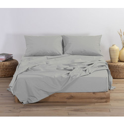 Nef-Nef Σεντόνι Υπέρδιπλο Βαμβακερό 240x270 Basic Silver Grey