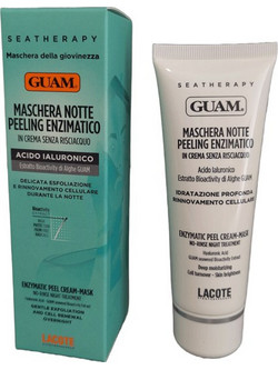 Guam Seatherapy Enzymatic Night Peeling Mask-Cream Κρεμώδης Μάσκα Προσώπου για Ενυδάτωση με Υαλουρονικό 75ml