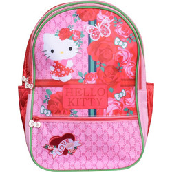 SunCe Hello Kitty Σχολική Τσάντα Πλάτης Δημοτικού Φούξια HC7-7320