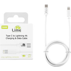 Lime Successories LCL01 USB-C to Lightning Cable 1m White 5205308277726