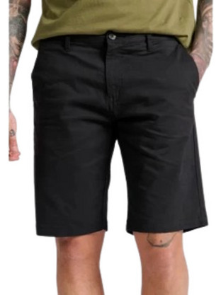 Funky Buddha Ανδρική Βερμούδα Chino Μαύρη FBM009-001-03