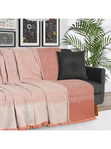 Lino Home Ριχτάρι Διθέσιου Καναπέ 180x250 Meliki Salmon