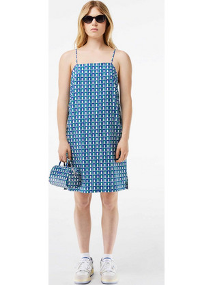 Lacoste Mini Καλοκαιρινό Καθημερινό Φόρεμα Μπλε EF6965