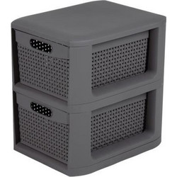 Homeplast Norma 5200310903090 Συρταριέρα Πλαστική 2 Θέσεων 33x26x34.5cm