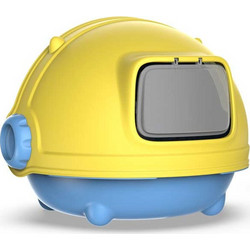 Pet Interest Astronaut Τουαλέτα Γάτας Κλειστή Κίτρινη Μπλε Μ55.4xΠ49xΥ41.7cm
