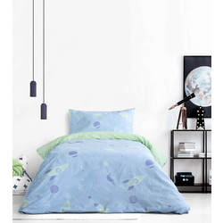 Kocoon Σετ Παιδικά Σεντόνια Μονά Βαμβακερά 160x260 Cosmic Dream Blue
