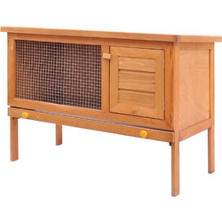 vidaXL Κλουβί για Κουνέλια Καφέ 90x45x65.5cm