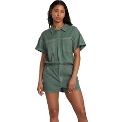 RVCA Cadet Romper Onesie Γυναικεία Ολόσωμη Φόρμα Κοντομάνικη Χακί AVJWO03000
