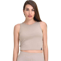 Target Γυναικείο Αθλητικό Crop Top Μπεζ S24/66406-51