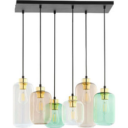 TK Lighting Marco Κρεμαστό Φωτιστικό Οροφής Ράγα Πολύφωτο Πράσινο 3328
