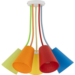 TK Lighting Wire 2107 Κρεμαστό Φωτιστικό Οροφής Πολύφωτο E27