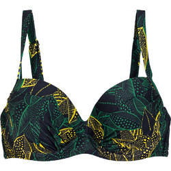Solano Bikini Top Μαύρο Κυπαρισσί Κίτρινο 30-1590E