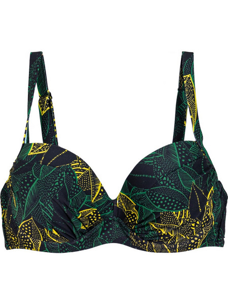 Solano Bikini Top Μαύρο Κυπαρισσί Κίτρινο 30-1590E
