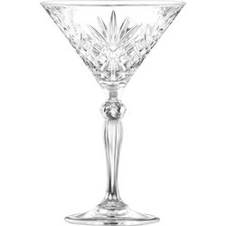 RCR Crystal Ποτήρια Martini Κρυστάλλινα Κολωνάτα Melodia 210ml 6τμχ
