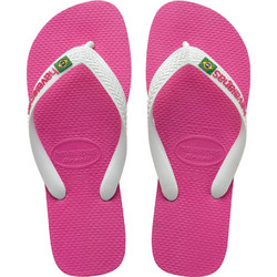 Havaianas Brasil Logo Ανδρικές Σαγιονάρες Αντιολισθητικές Φούξια 4110850