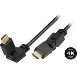 Vivanco Καλώδιο HDMI 2.0 Free Angle 180° HDMI Male to HDMI Male 1.5m Black